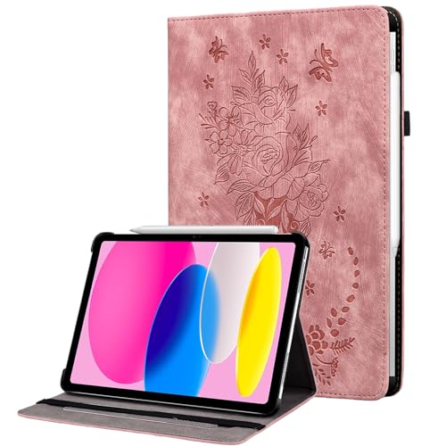 Étui pour iPad en cuir synthétique rose de haute qualité