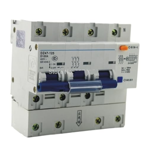 Disjoncteur DZ47LE 3P+N 100A D protège vos moteurs et réseaux triphasés contre les fuites
