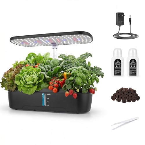 Yapasopu Système hydroponique 52 Capsules, éclairage LED 24 W à Spectre Complet, Système de Jardinage d'intérieur Intelligent, Kit de Culture hydroponique...