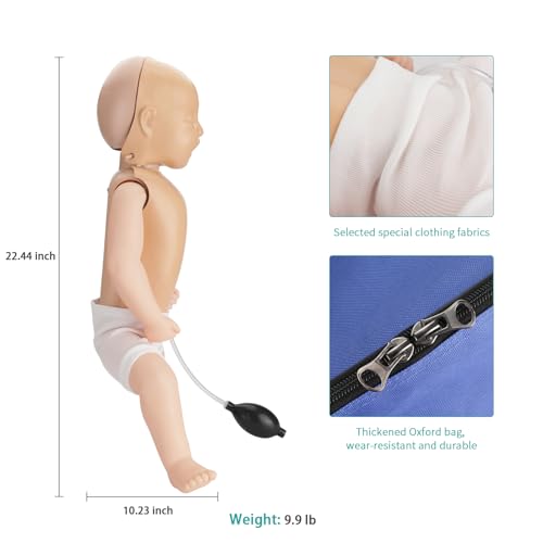 Image of CPR Manikin - Professional Baby CPR Manikin for First Aid Training Patient Education Teaching CPR Simulator Training Model Kit