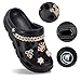 Garden Clogs for Women and Men with Bling Chain and Charms,Slip On Water Shoes with Arch Support Quick-Dry Casual Sandals Comfortable Slippers