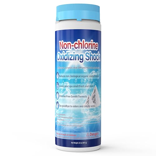 2LB Chlorine-Free Hot Tub Shock Oxidizer SPA Pool Oxidizing Shock Water Enhancer for All Types Gentle Easy-to-Use Spa Treatment for Clear Balanced Water