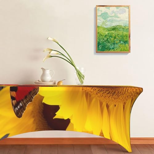 Nappe ajustée infroissable pour table pliante de 1,8 m jaune - 8