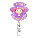 Cute Uterus Badge Reel Retractable Accessories Funny Sorry I Ovary-Acted Labor and Delivery Postpartum Nurse Nursing Badge Holder OBGYN Badge Clip Medical RN LPN CNA ID Card Accessories for Work