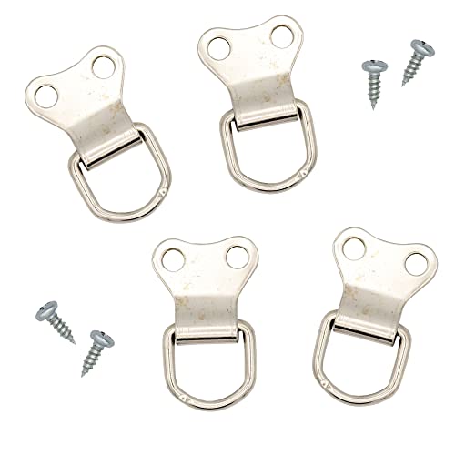 Image of Strong D Ring Hanger with 2 Hole Base - Pack of 1000 with Screws for Picture Frames & Mirrors
