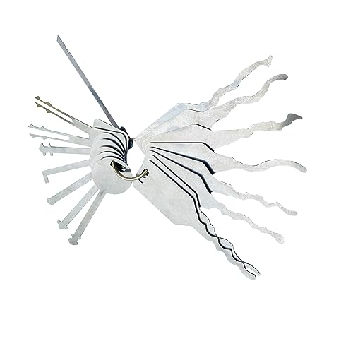 16 pezzi/set di strumenti automatici Jigglers Tryout chiavi per auto Master Keys, set di grimaldelli per serratura auto, strumenti professionali per fabbro