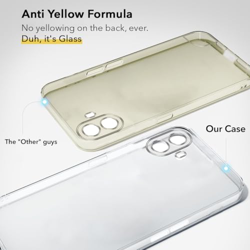 Image of Jkobi Lifetime Anti-Yellow Clear Back Cover Case for Nothing CMF Phone 1 (Sleek Hard Crystal | Shockproof and Camera Protection)