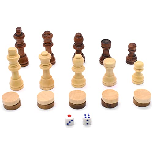 Schachspiel Holz Hochwertig, 3 In 1 Schach, Tragbare Schachbrett, Chess Board Klappbar, Abschließbarer Koffer, Set für Party Familie Aktivitäten,reiseschach, Kinder (29x29x2cm)
