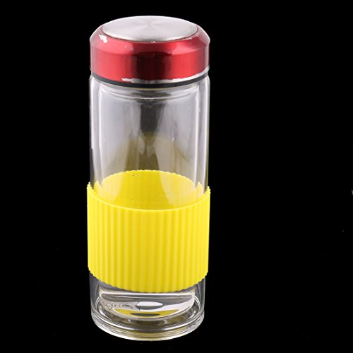 sourcingmap Silicone Nonslip Glass Bottle Mug Cup Sleeve Protector Cover Yellow - Image 3