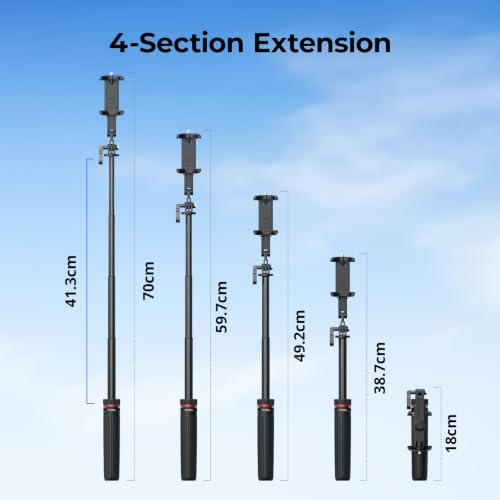Image of SMALLRIG VT-17 3-in-1 Multifunctional Travel Tripod, 4-Section Extension