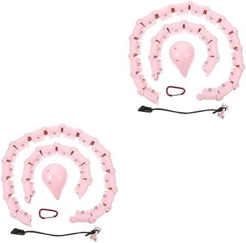 BESPORTBLE 2pcs Waist Exercise Hoop Intelligent Weighted Abdomen Fitness for Adults Weight Loss Workout for Beginner Hoop Durable Waist Slimming Automatic Belt to Rotate