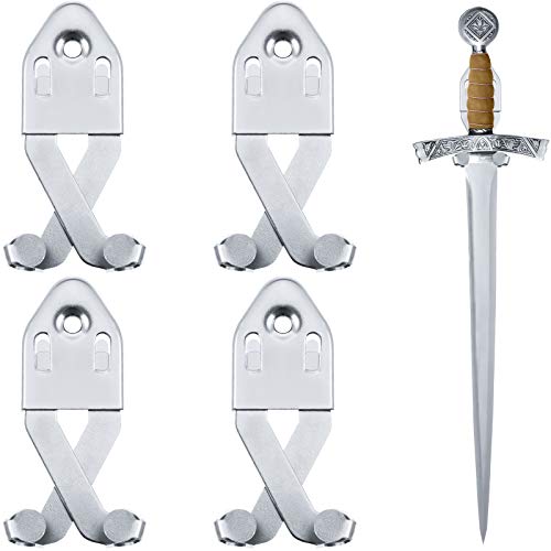 Metal Single Sword Wall Mounts Vertical Wall Sword Display Hook Universal Sword Holder Multifunctional Adjustable Sword Wall Mount (4)