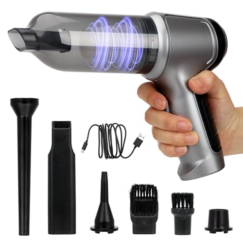 Yougfin Car Vacuum Cleaner Cordless, 3 in 1 Handheld Vacuums Brushless Motor High Power 12500PA Compressed Air Dusters Cordless Vacuum Cleaners for Car Home
