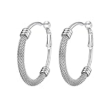 Stainless Steel Hoop Earrings Womens Jewelry Basketball Wives Circle Round Vintage Huggie Earrings Women