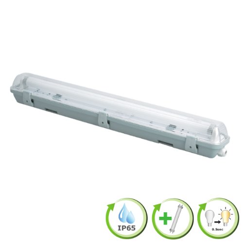Preisvergleich Produktbild Feuchtraumleuchte IP65 Leuchtstoff Wannenleuchte 36W incl. Leuchtm.