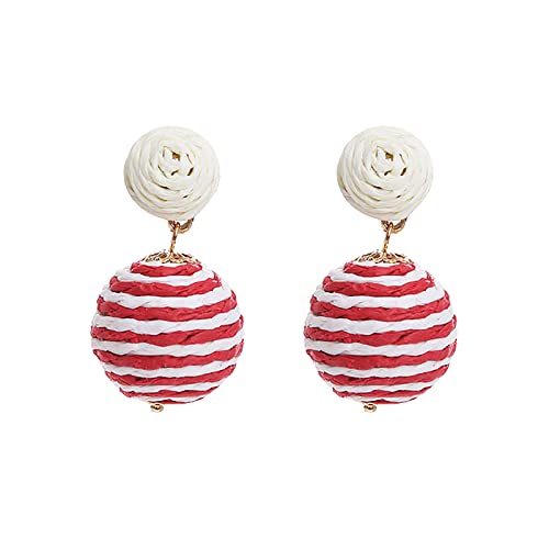 Boucles d'oreilles personnalisées de paille pour un look boho d'été