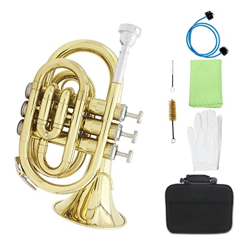 Tromba Pocket Bb | Ottone Dorato | Con Valigetta E Accessori | Per Principianti - Foto 6