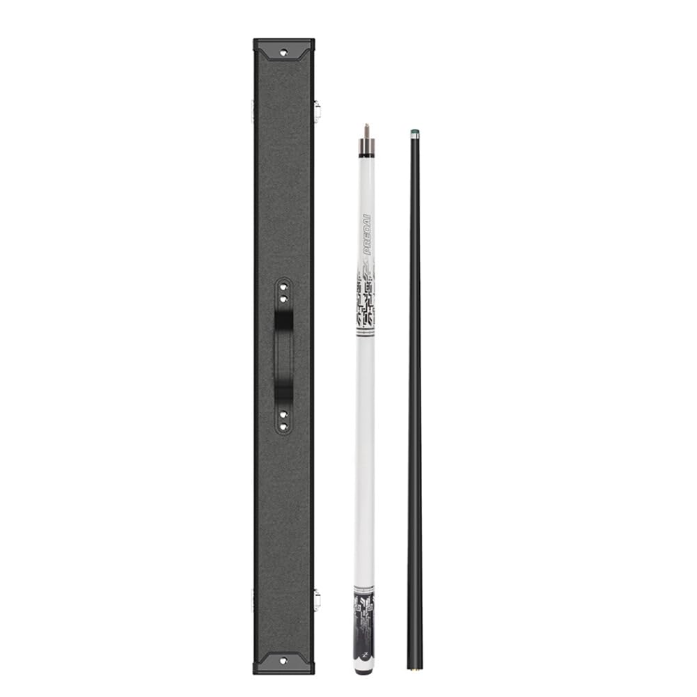 HTDRE Pool Cue Stick 58", 2 Pieces 1/2Joint Carbon Fiber 10mm/11.5mm/13mm Tip Snooker Billiard Cue Sticks Professional Low Deflection Pool Sticks With Bag/Case(Size:13MM,Color:R1+Case)