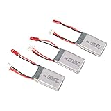 YouCute 3PCS 7.4V 350mAh Battery for MJX X401H X401H-V2 RC quadcopter drone spare parts