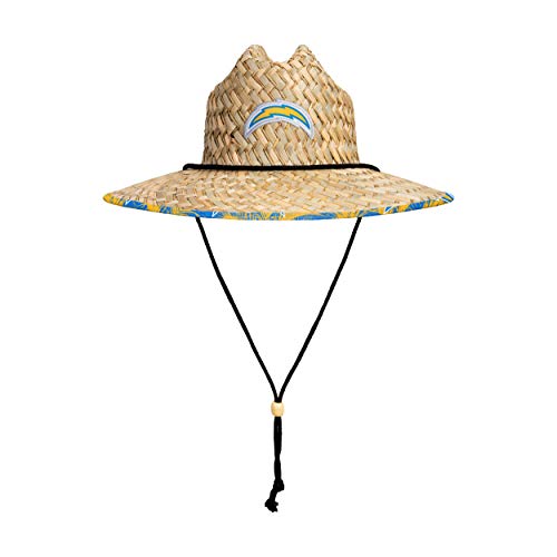 Image of NFL Team Logo Americana Floral Lifeguard Beach Straw Sun Hat