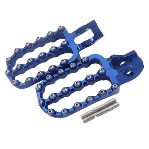 Repose-pieds CNC pour EXC SX 125-500cc, cale-pieds rallongés en alu bleu taillé dans la masse