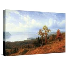 ART.COM Stretched Canvas Print View of the Hudson River Valley by Albert Bierstadt, 24" x 16"