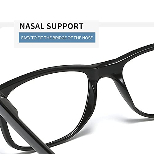 Anti Fatigue Men Women Radiation Protection Vision Care Reading Glasses Presbyopia Eyewears Resin Eyeglasses Computer Goggles(Strength 3.00,Black) #TOP7