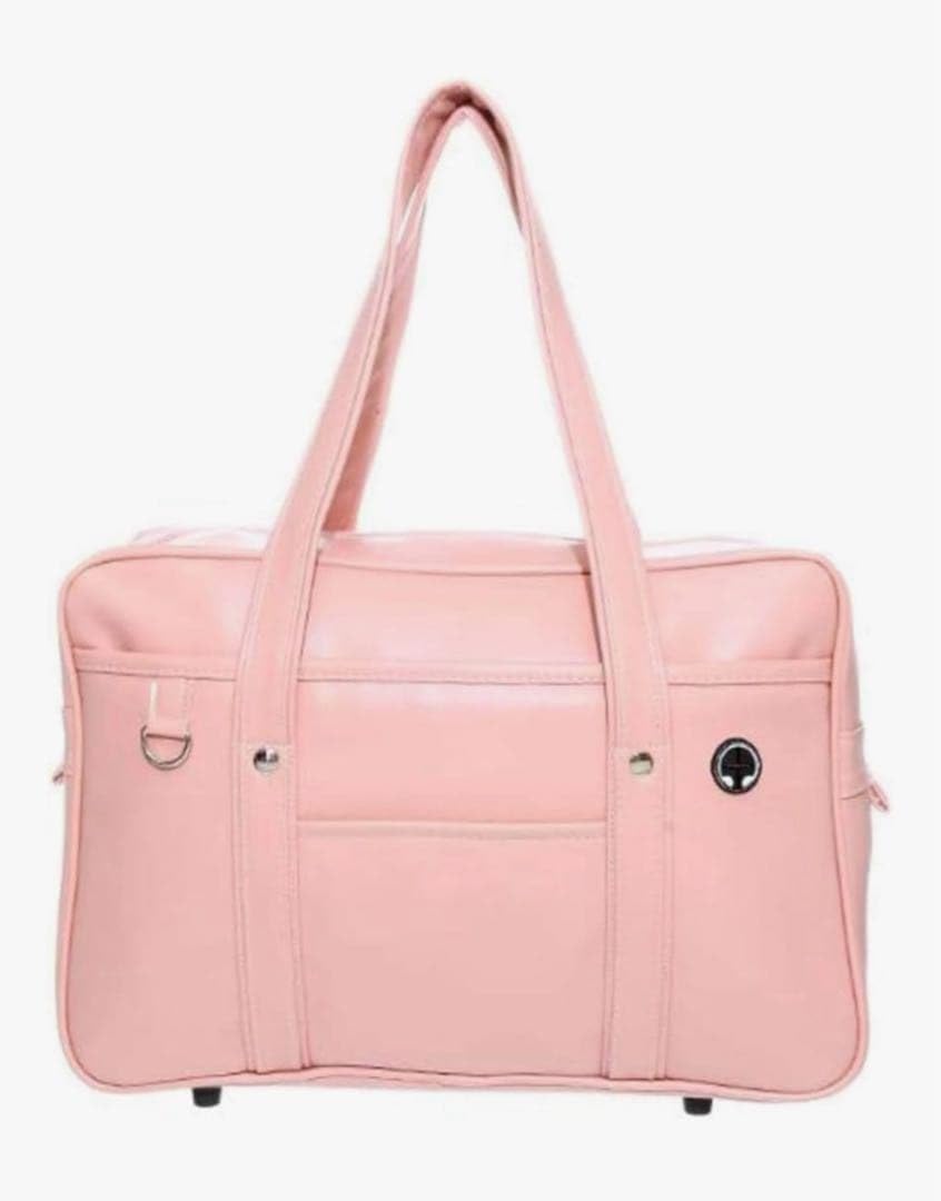 Qoo10] 超人気 スクールバッグ 高校生 革スクバ ピンク スクールバッグ スクバ 革