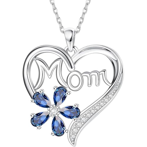 Collier cœur et fleur tricolore - Le cadeau romantique magnifique pour femme