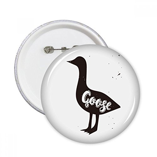 Pins badge oie noir et blanc XL au design rond multicolore pour customiser