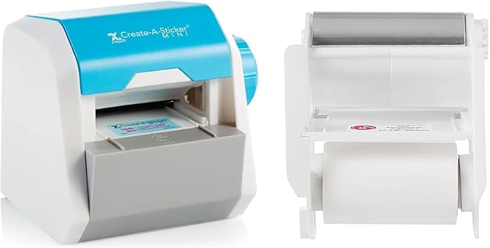 Xyron Create-A-Sticker Mini 2.5" Sticker and Label Maker Machine Bundle Permanent Adhesive Refill Cartridge
