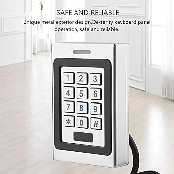 IP67 RFID Door Access Controller Security System Multi-Access Options with Robust Zinc Alloy Design 3000 Users Capacity, Ideal for Home & Office Access Control