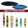 Kayaks Cover,Kayak Covers for Outdoor Storage 420D Heavy Duty Kayak Cockpit Covers Waterproof Anti-Dust Cover for Kayak, Canoe, Paddle Board,and Fishing Boat,Black,for4.6~5m Kayak