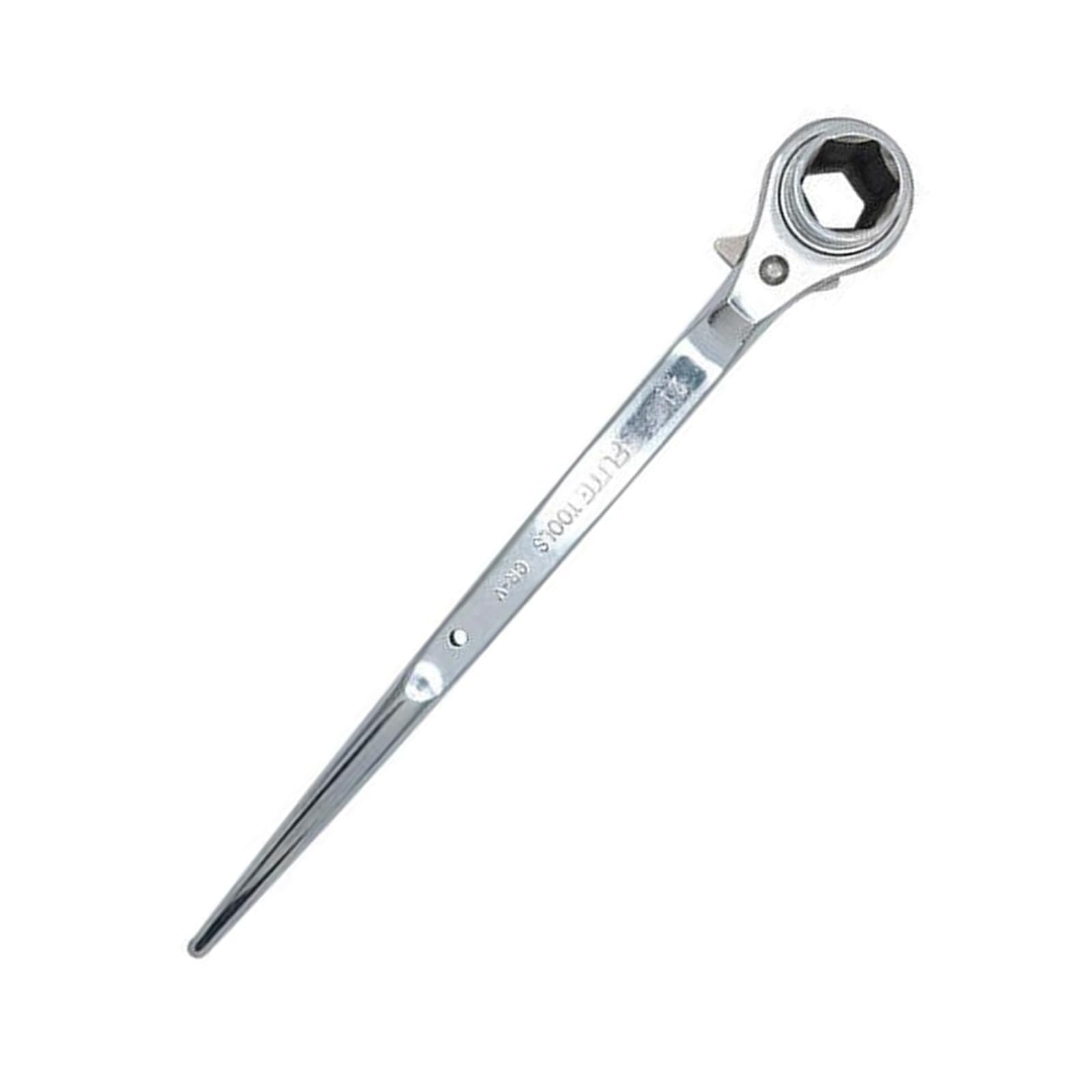 Unifizz 17mm-19mm Silver Ratchet Podger Spanner Quick Release Tool Ratcheting Podger Scaffold Wrench
