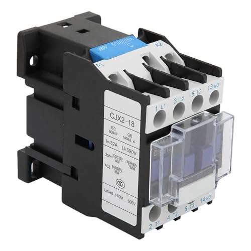 Contacteur CJX2-1810 380V AC anti-surchauffe pour automatisme sur rail DIN