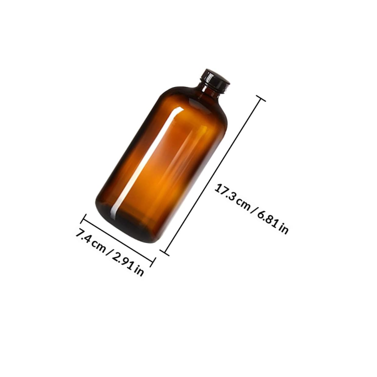 BETOOKY 4 Stück Braune Glasreagenzflaschen 500ml mit Trichter Probenfläschchen für Flüssigkeitsproben Laborflaschen für Kräuterextrakte und Chemieforschung Zufällige Farbe