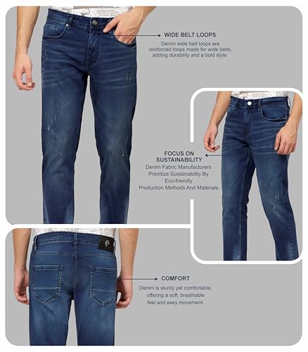 Image of i'sol Men's Premium Baggy Jeans | Loose FIT Jeans | Light Stretch | Baggy Jeans for Men | Casual Denim
