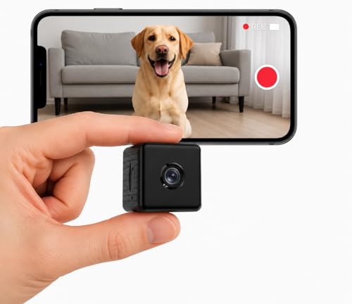 XESHOP FBA Mini Camara Espia, Camara espia Oculta 1080P Full HD, Camaras Espias Camufladas con Soporte - con Visión Nocturna y Detección de Movimientos 2.4GHz