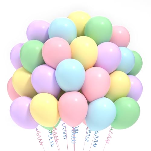 Luftballons Pastell 100 Stück Makronen Ballons Helium Ballons Bunt Regenbogen Luftballons Geburtstagsdeko Mädchen Hochzeit Babyparty Party Deko