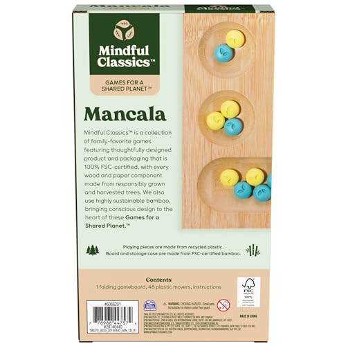Mindful Classics Mancala juego de mesa sostenible miniatura 6