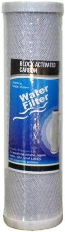 10" X 2.5" inch Block Activated Carbon (Bac) Water Filter Cartridge for Big Blue, 5 Micron, Undersink, Reverse Osmosis RO