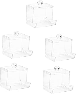 POPETPOP 5pcs Bird Waterer Bird Cage Feeder Multipurpose Tool Parrot Waterer Auto Feeder Automatic Chicken Feeder Chicken Food Containers Rutin Chicken Food Container Transparent Feeder Hen