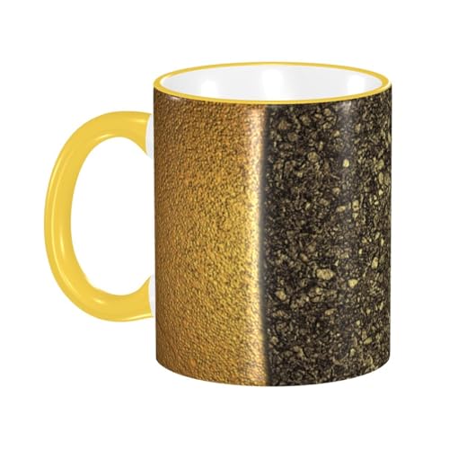 ブラウンゴールド アニメ マグカップ 耐熱 耐冷 電子レンジ対応 大容量 330ml コーヒーカップ 陶器 セラミック 朝食カップ 軽量 誕生日 人気 プレゼント