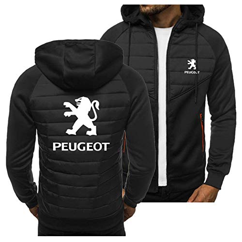 Gwendoline Veste De Survêtement À Capuche pour Hommes P-Eugeot Veste De Loisirs Veste De Sport Style De Rue Sportif Coupe Ajustée Pull À Capuche Veste À Capuche,Noir,XXXL/XXX~Large