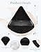 2pcs Triangle Powder Puff Makeup Sponge Powder Puffs for Face Powder Loose Powder, Velour Cosmetic Foundation Sponge Setting Powder Puff Beauty Makeup Tool Wet Dry, Black