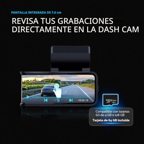Dash CAM AutoSky 4K Pro para proteger tu coche aparcado y evitar fraudes con G-Sensor 4