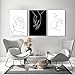 Couples Wall Decor Minimalist Line Wall Art Abstract Love Painting Black and White Line Drawing Art Hug Kiss Holding Poster Prints for Bedroom Bathroom Living Room Wall Decor