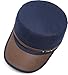 Men Flat Top Hat Cadet Army Cap Twill Cotton Baseball Military Cap Navy
