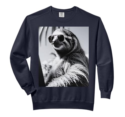 Men's Women kid's Funny Graphic Sloth Animal Selfie Tee Tops Comfort Colors Adult Sweatshirt