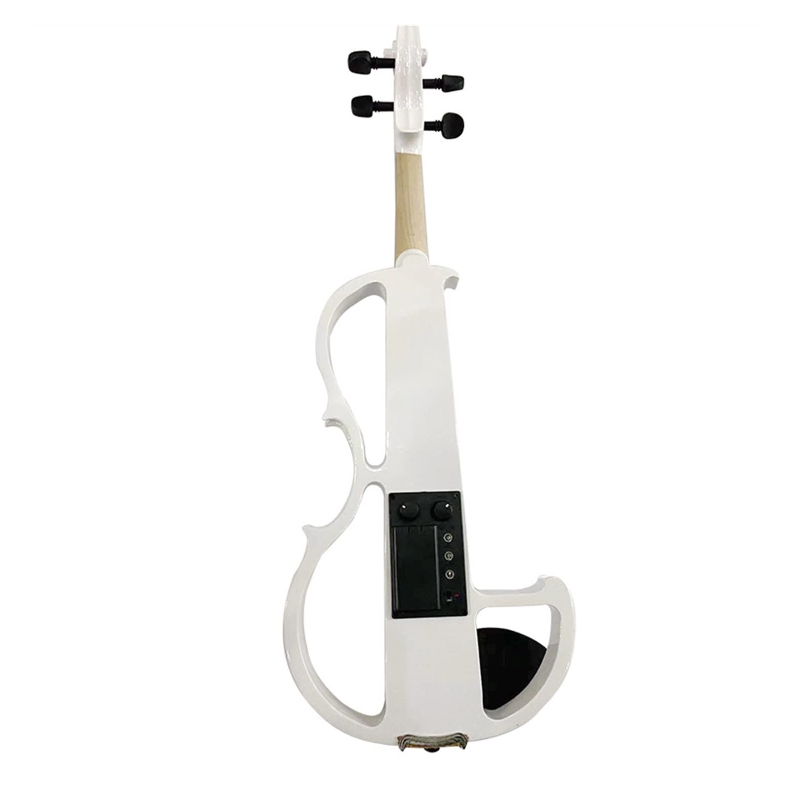 Violino Elettronico Manuale Elettronico 4/4 in Bianco E Nero Adatto per Studenti per Principianti Adulti Violino Studente Kit Violini (Color : White)